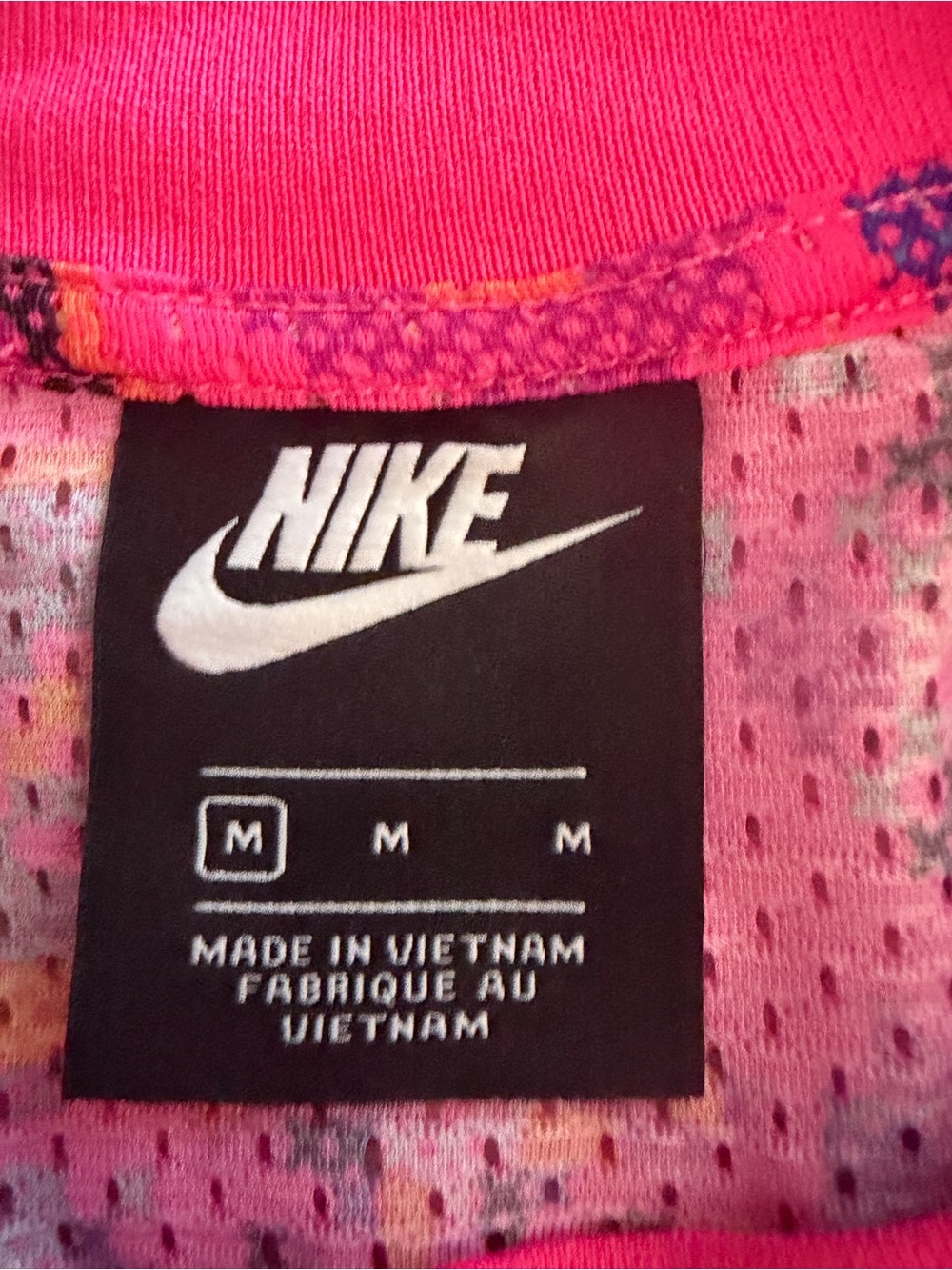 Nike Dri-FIT Neon Pink Retro Y2K Graphic Mesh Cropped Workout Tank | Medium - Picture 3 of 8